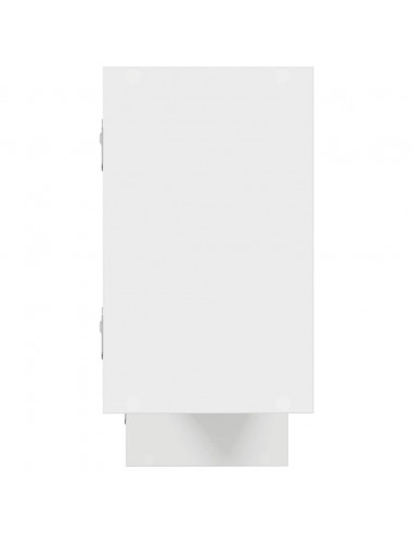 Mensola a Cubo da Parete 5 Scomparti Legno Multistrato Bianco