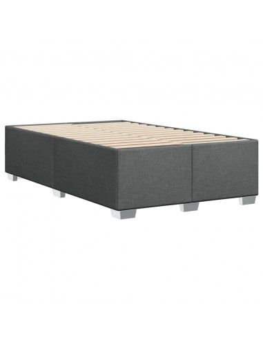 Giroletto a Molle con Materasso Grigio Scuro 120x200 cm Tessuto