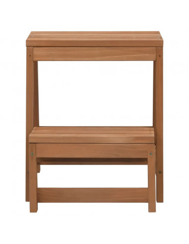 Scaletta Sgabello Pieghevole in Legno Massello di Abete