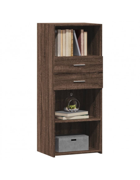 Credenza Rovere Marrone 50x42,5x124 cm in Legno Multistrato