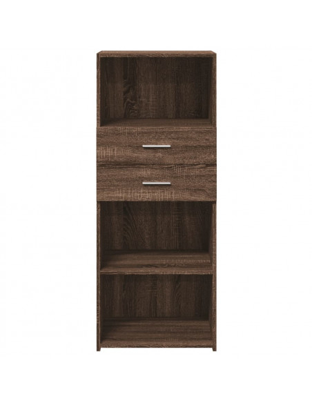 Credenza Rovere Marrone 50x42,5x124 cm in Legno Multistrato