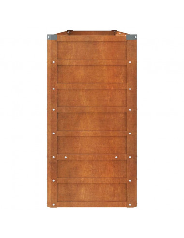 Letto Rialzato da Giardino Ruggine 240x40x77 cm Acciaio Corten