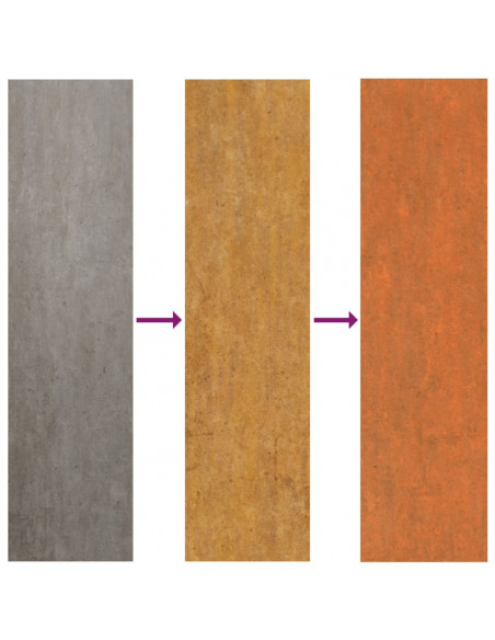 Letto Rialzato da Giardino Ruggine 240x40x77 cm Acciaio Corten