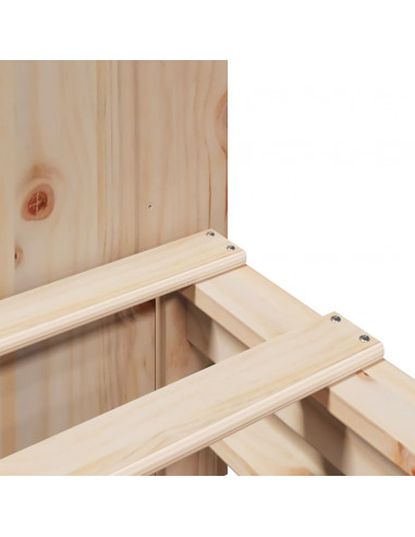 Letto Libreria senza Materasso 180x200 cm Legno Massello