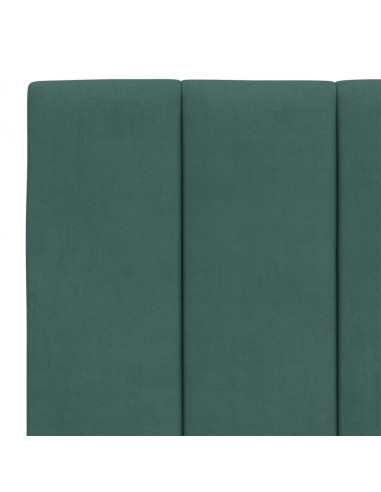 Letto con Materasso Verde Scuro 120x200 cm in Velluto
