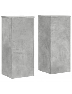 Supporti per Piante 2 pz Grigio 30x30x70 cm Legno Multistrato 2