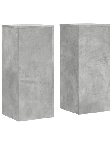 Supporti per Piante 2 pz Grigio 30x30x70 cm Legno Multistrato