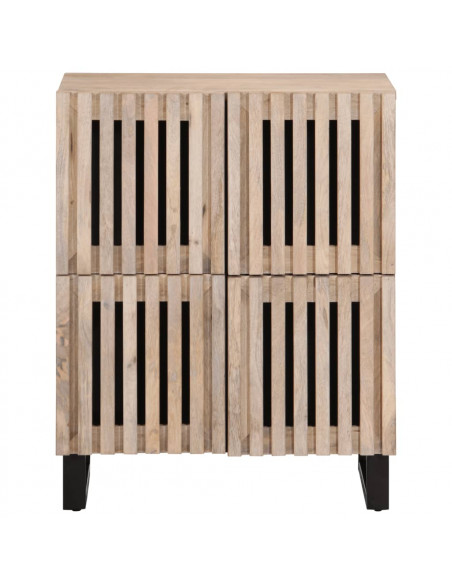 Credenza 60x34x75 cm in Legno Massello di Mango