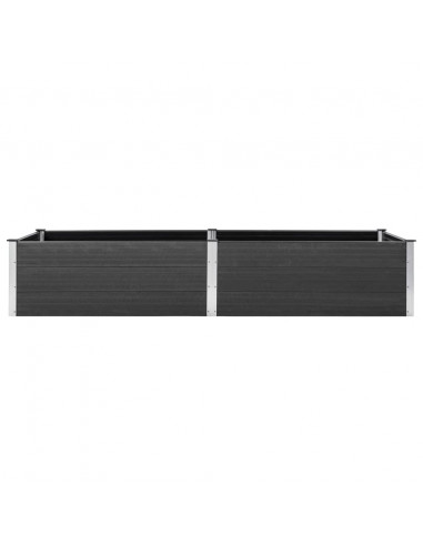 Letto Rialzato da Giardino 200x100x54 cm in WPC Grigio