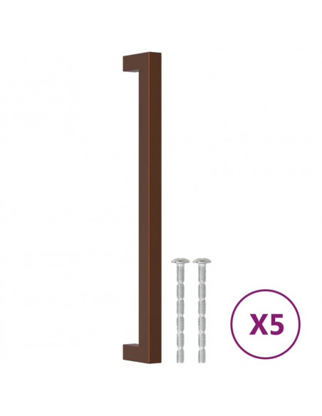 Maniglie per Mobili 5pz Bronzo 224mm in Acciaio Inox