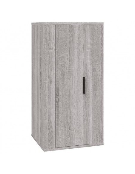 Set Mobili Porta TV 2 pz Grigio Sonoma in Legno Multistrato