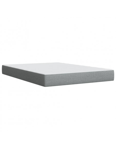 Giroletto a Molle con Materasso Grigio Chiaro 140x190cm Tessuto