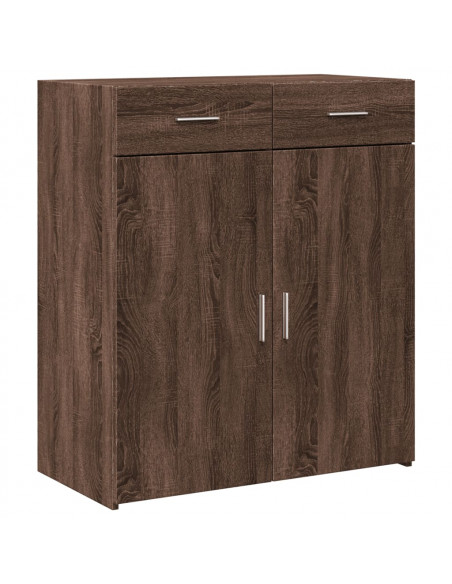 Credenza Rovere Marrone 80x42,5x93 cm in Legno Multistrato