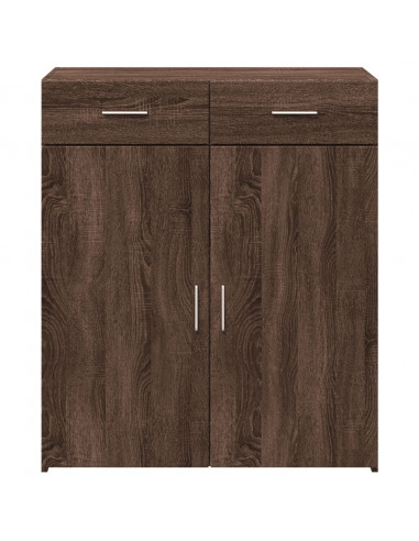 Credenza Rovere Marrone 80x42,5x93 cm in Legno Multistrato