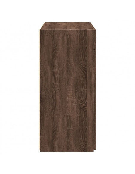 Credenza Rovere Marrone 80x42,5x93 cm in Legno Multistrato
