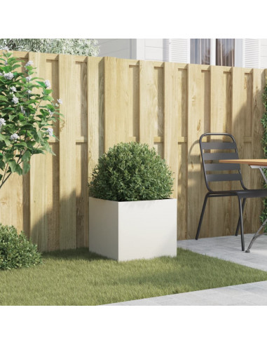 Fioriera Bianca 42x40x39 cm in Acciaio Laminato a Freddo