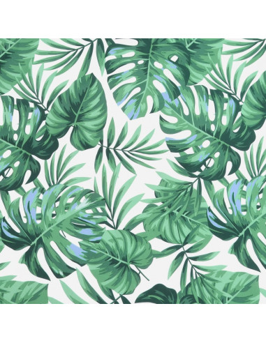 Cuscino Pallet Motivo a Foglie 60x60x9,5 cm in Tessuto Oxford