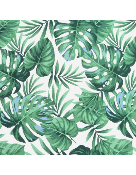 Cuscino Pallet Motivo a Foglie 60x60x9,5 cm in Tessuto Oxford