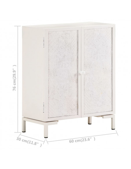Credenza 60x30x76 cm in Legno Massello di Mango