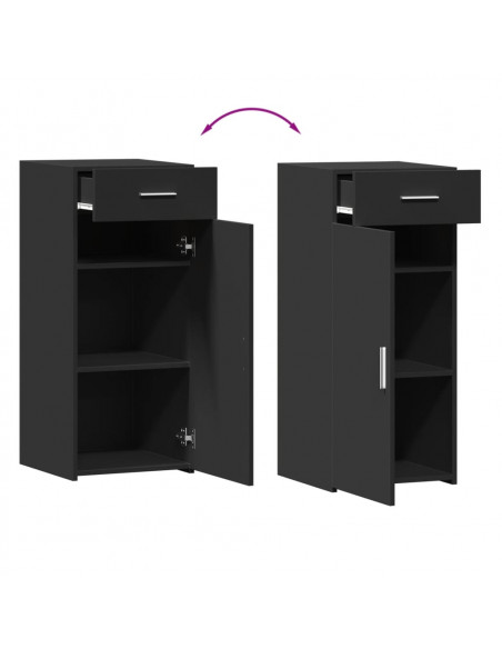 Credenza Nera 40x42,5x93 in Legno Multistrato