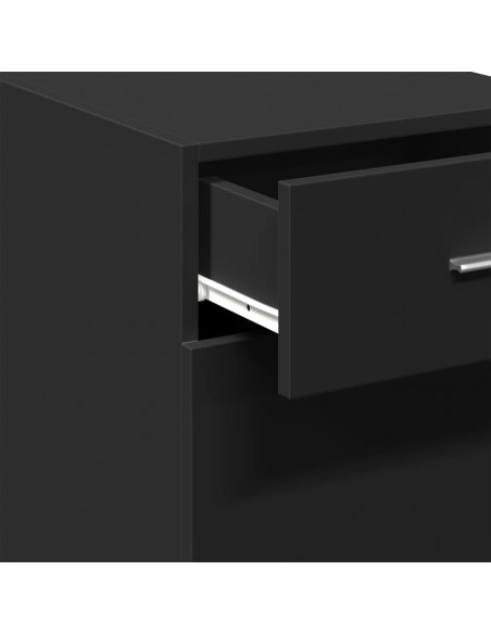 Credenza Nera 40x42,5x93 in Legno Multistrato