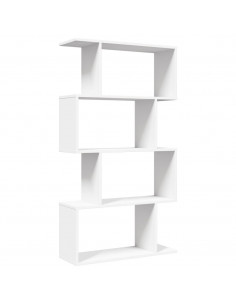 Libreria Divisorio 4 Ripiani Bianca 70x24x129 cm in Truciolato 2