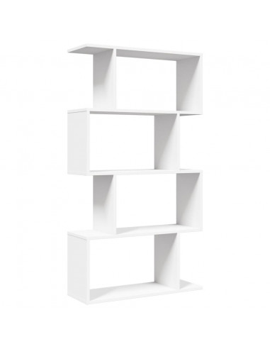 Libreria Divisorio 4 Ripiani Bianca 70x24x129 cm in Truciolato