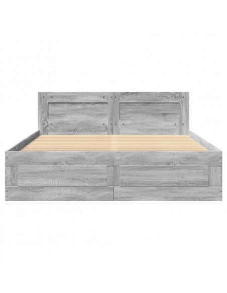 Giroletto Testiera Grigio Sonoma 120x190 cm Legno Multistrato