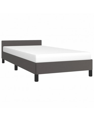 Giroletto con Testiera Crema 100x200 cm in Similpelle