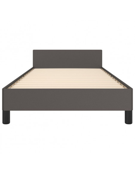 Giroletto con Testiera Crema 100x200 cm in Similpelle