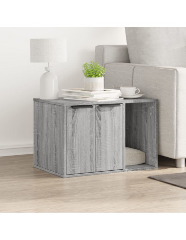 Recinto Lettiera Gatti Grigio Sonoma 60x40x40 cm in Truciolato