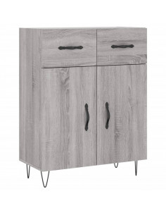 Credenza Grigio Sonoma 69,5x34x180 cm in Legno Multistrato 2