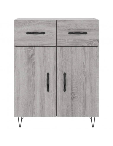 Credenza Grigio Sonoma 69,5x34x180 cm in Legno Multistrato
