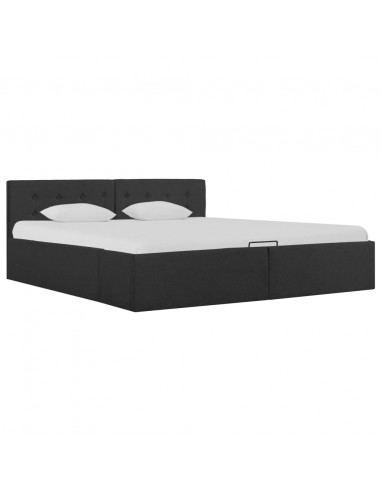 Giroletto con Contenitore Grigio Scuro in Tessuto 160x200 cm