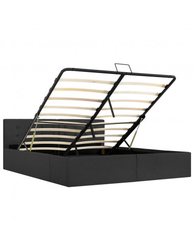 Giroletto con Contenitore Grigio Scuro in Tessuto 160x200 cm