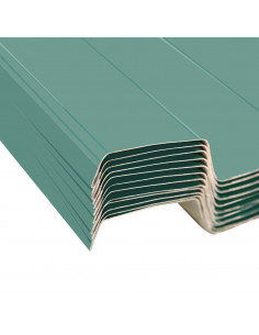 Pannelli da Tetto 12 pz in Acciaio Zincato Verde
