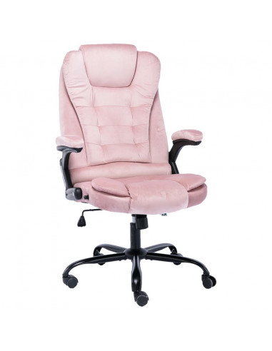 Sedia da Ufficio Rosa in Velluto