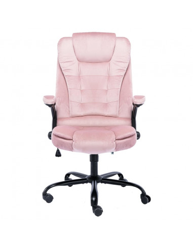Sedia da Ufficio Rosa in Velluto