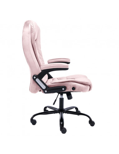 Sedia da Ufficio Rosa in Velluto