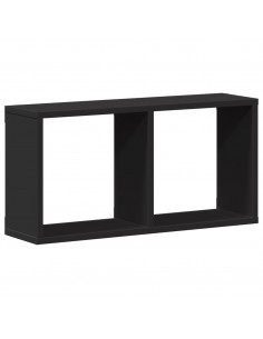 Mobile a Parete 60x16x30 cm Nero in Legno Multistrato 2