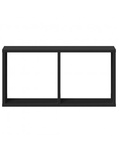 Mobile a Parete 60x16x30 cm Nero in Legno Multistrato