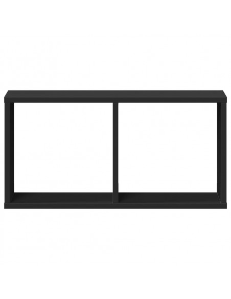 Mobile a Parete 60x16x30 cm Nero in Legno Multistrato