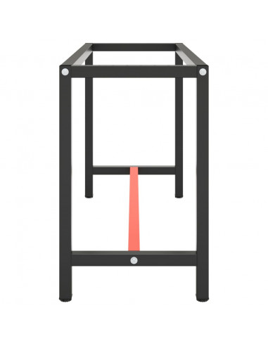 Telaio Banco da Lavoro Nero e Rosso Opaco 140x50x79 cm Metallo