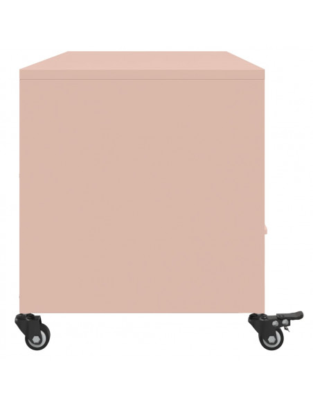 Mobile TV Rosa 100,5x39x43,5 cm in Acciaio Laminato a Freddo