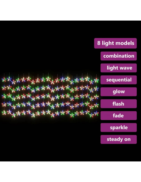 Luci Fatate a Stella a LED 500 LED Colorati 8 Funzioni