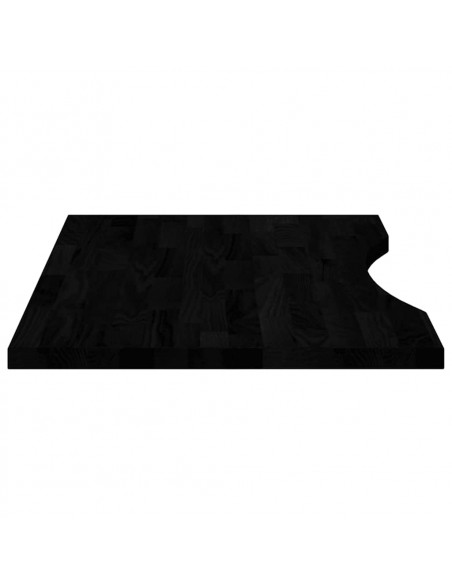 Piano Scrivania Marrone Scuro 80x50x2,5 cm in Rovere Massello