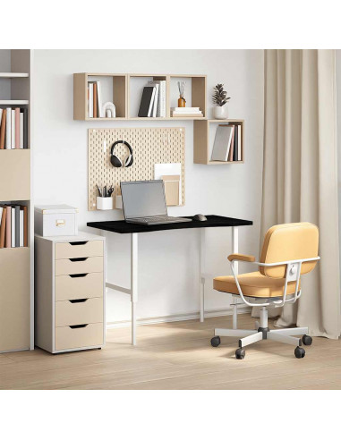 Piano Scrivania Marrone Scuro 100x60x2,5 cm in Rovere Massello