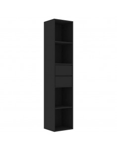 Libreria Nera 36x30x171 cm in Legno Multistrato 2