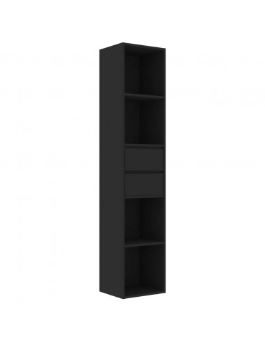 Libreria Nera 36x30x171 cm in Legno Multistrato