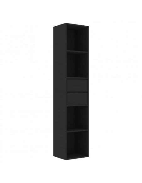 Libreria Nera 36x30x171 cm in Legno Multistrato
